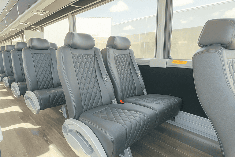 interior of Revere Coach Bus Service charter bus