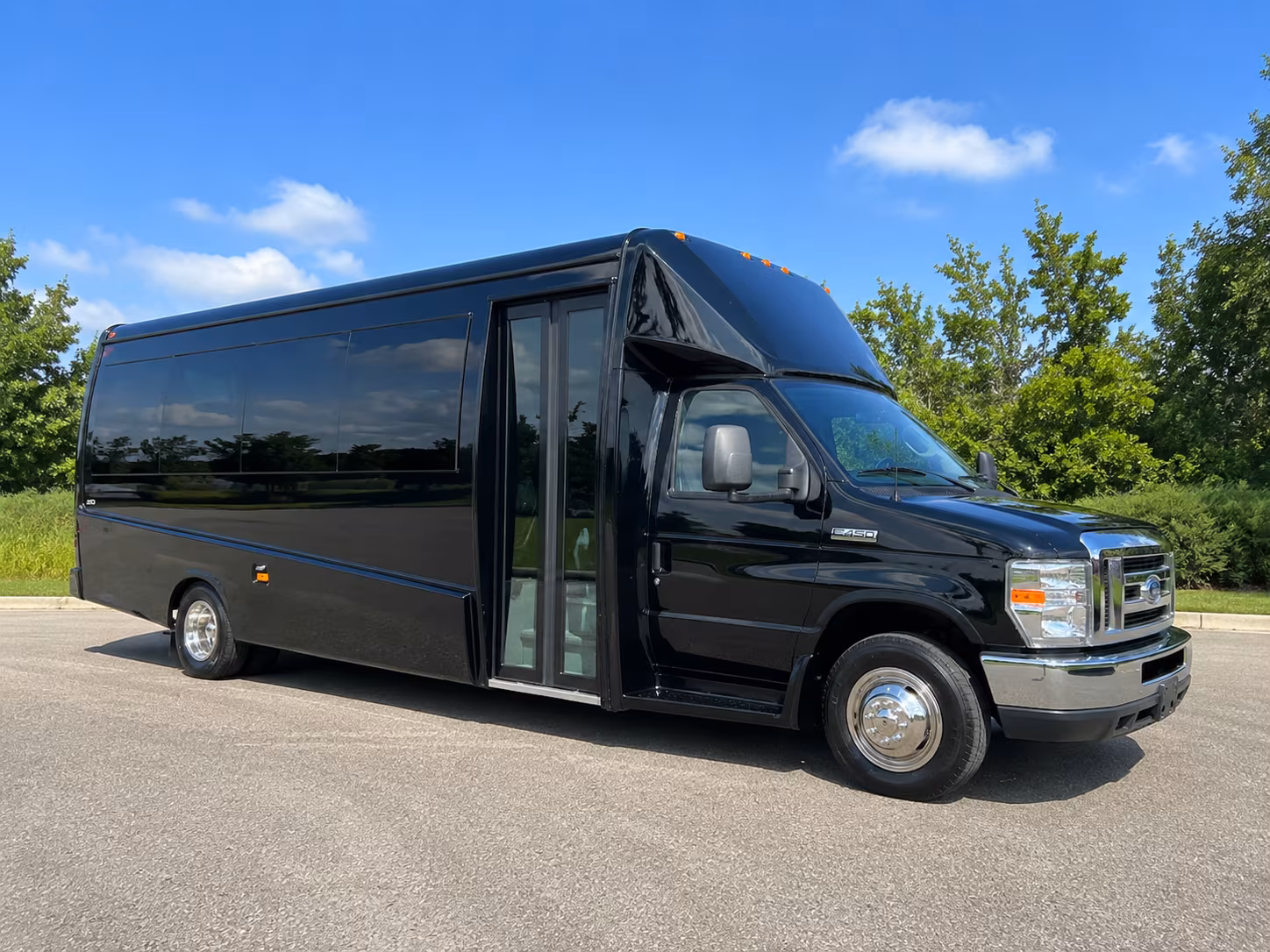 minibuses for small prom groups heading out from revere