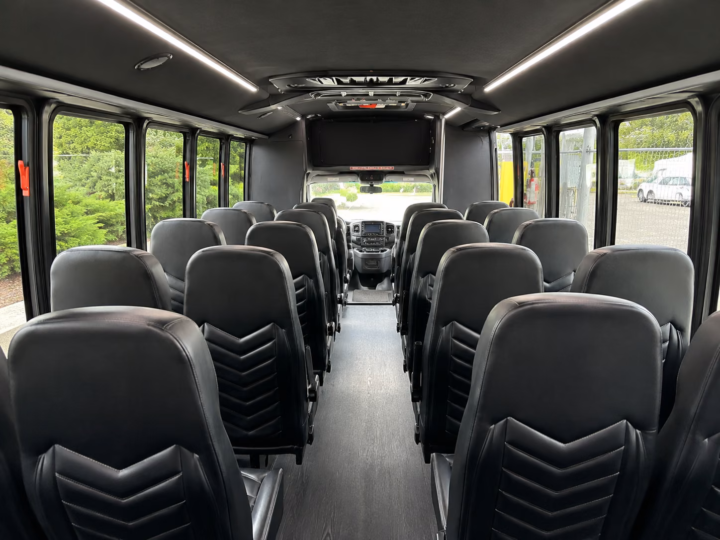 revere 20 passenger minibus inside