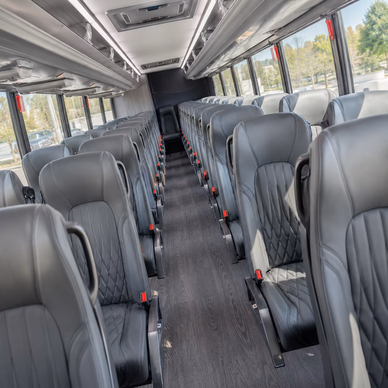 revere 25 passenger minibus interior