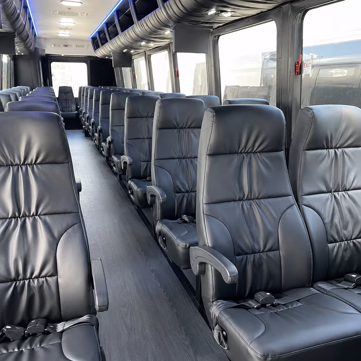 revere 30 passenger minibus inside