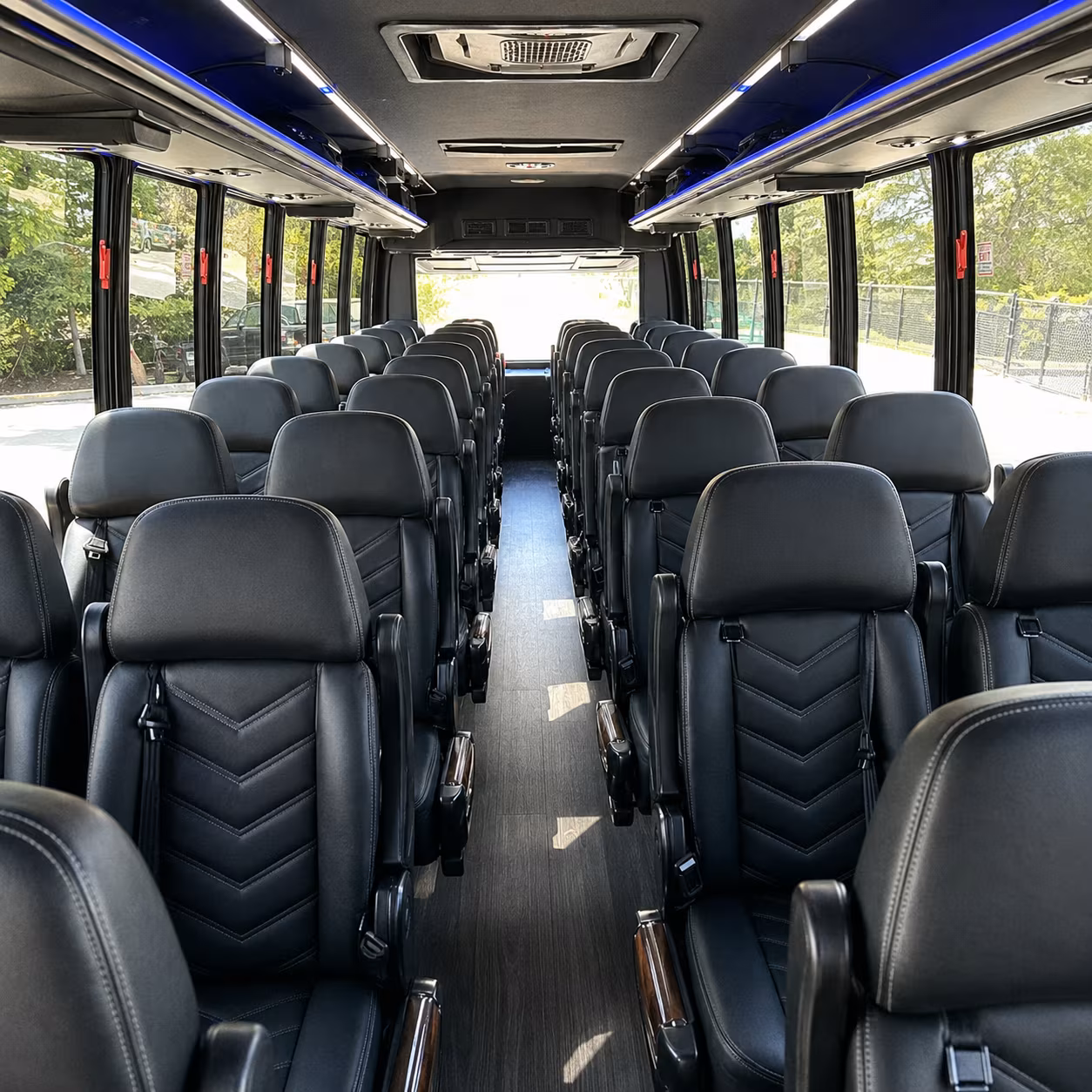 revere 30 passenger minibus interior