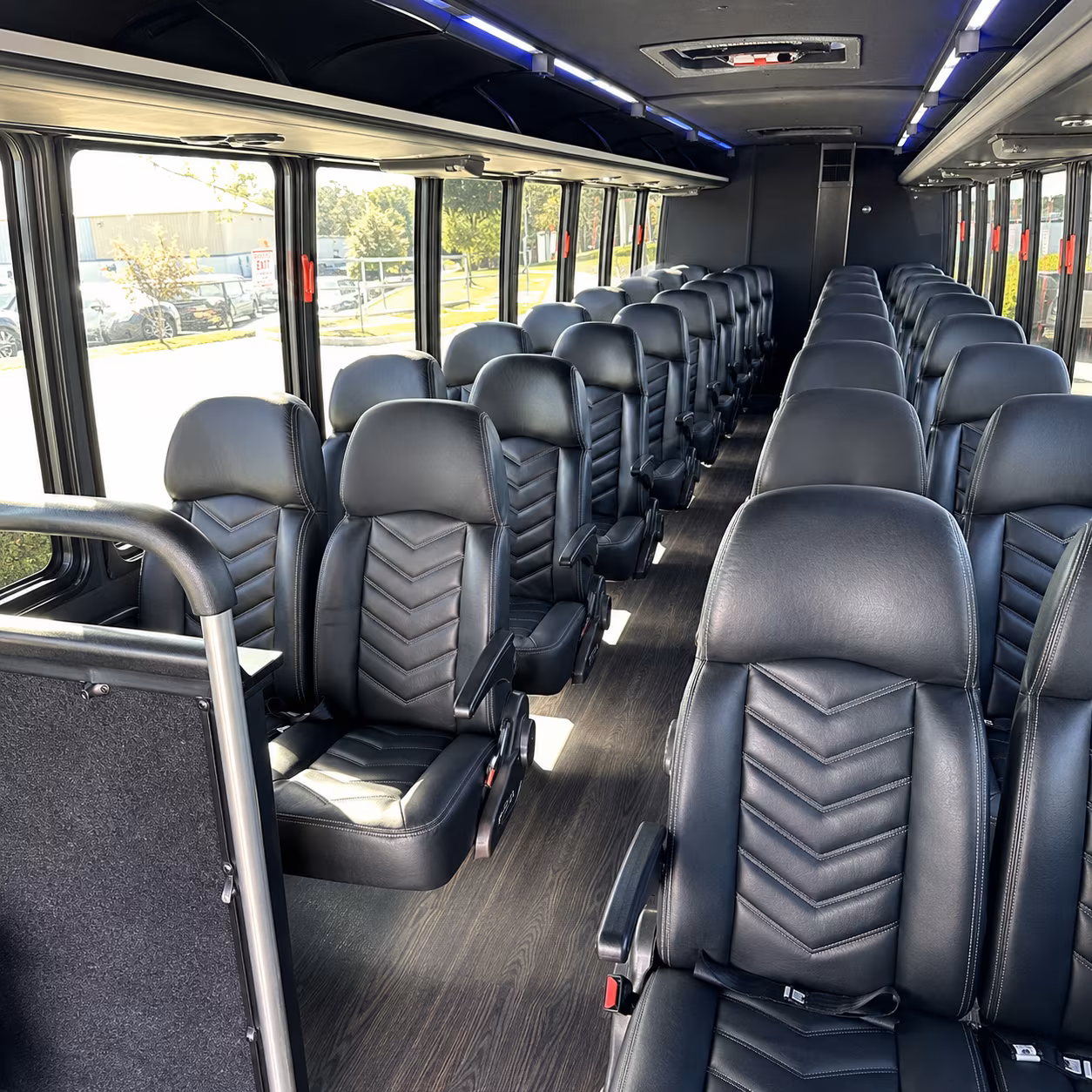revere 35 passenger minibus inside