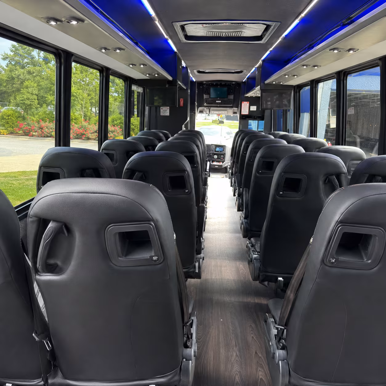revere 35 passenger minibus interior