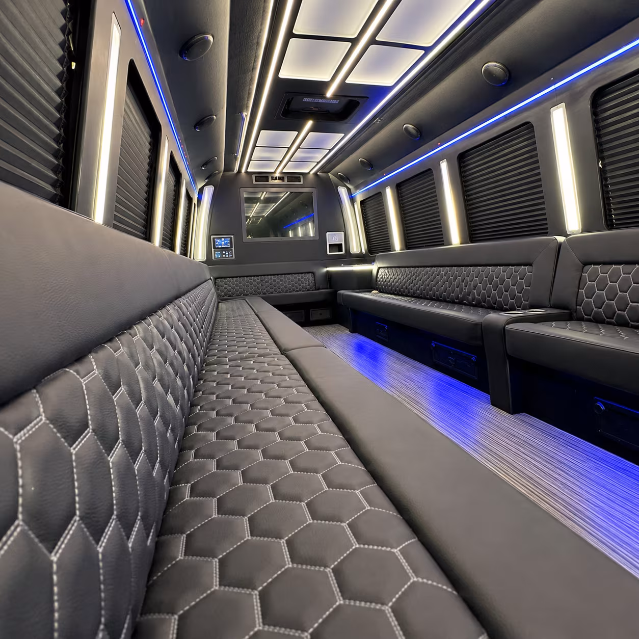 revere party bus rental interior